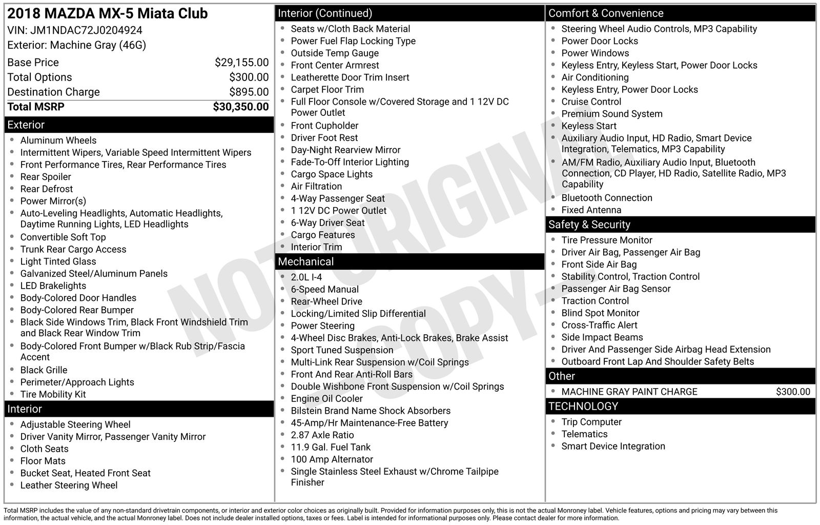 mazda mx-5 miata 2018 JM1NDAC72J0204924 image mazda mx-5 miata 2018 JM1NDAC72J0204924 image